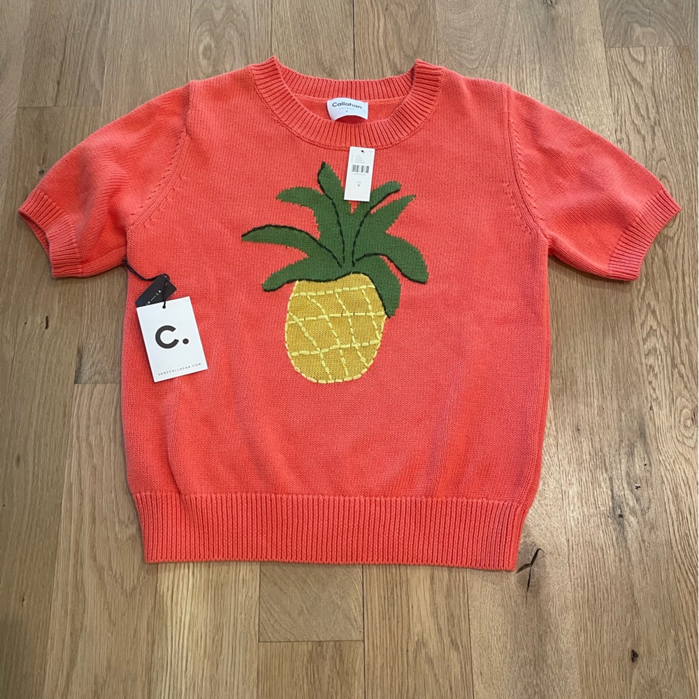 NWT Anthropology summer sweater, peach color.